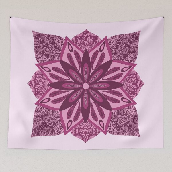 Item preview, Pink flower mandala. designed and sold by Jaded Willow.