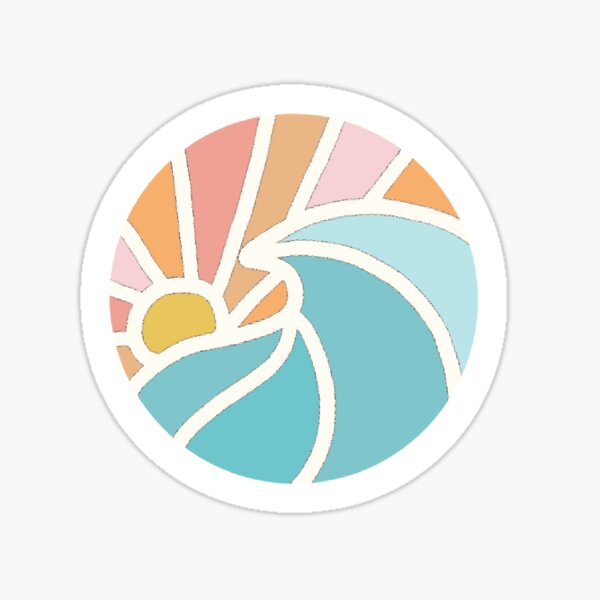 Aperçu de l'œuvre Coucher de soleil rose et sarcelle créée et vendue par sparkstickerz.