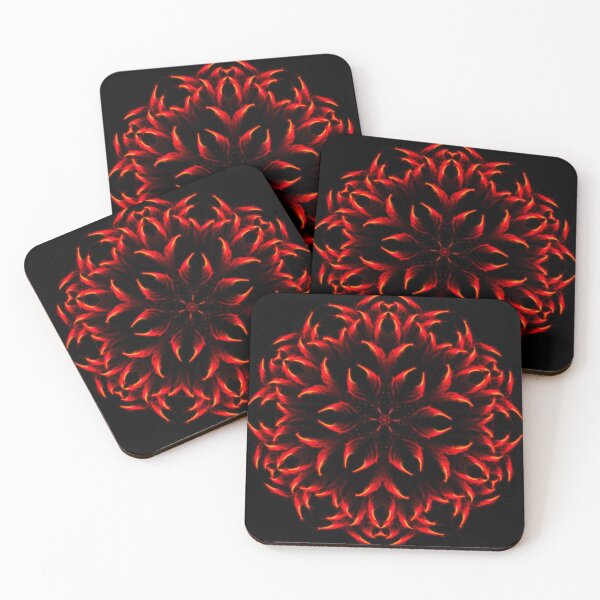 Item preview, Abstract Red & Black Layered Fractal Flower designed and sold by SXW Designs.