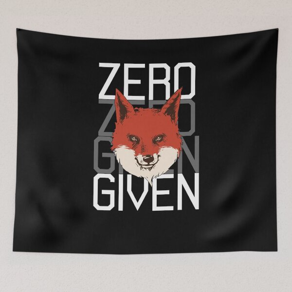 Item preview, Zero Fox Given Retro Animal Fox Pun Funny Saying designed and sold by ChromanautMerch.
