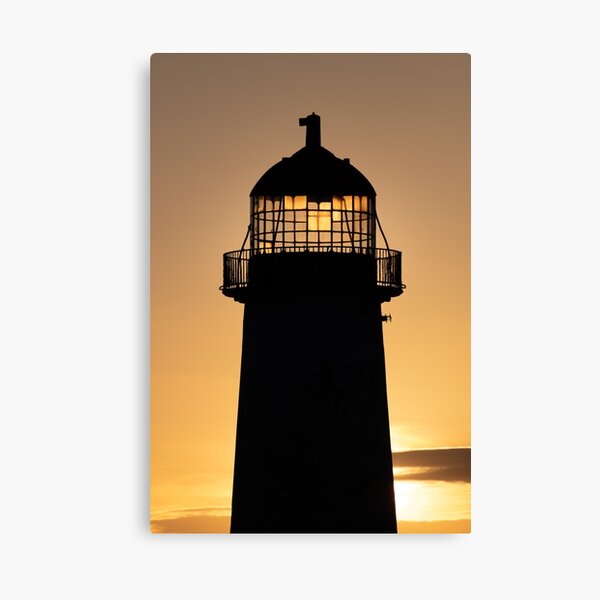 Point of Ayr Silhouette Canvas Print