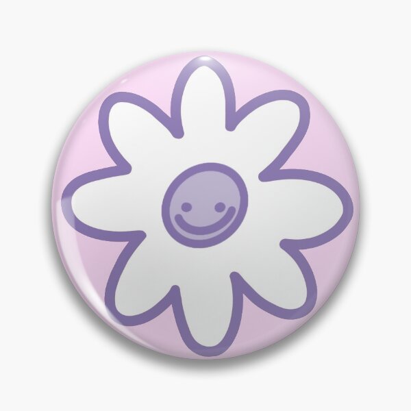Item preview, purple happy face daisy designed and sold by prismatic paper co.