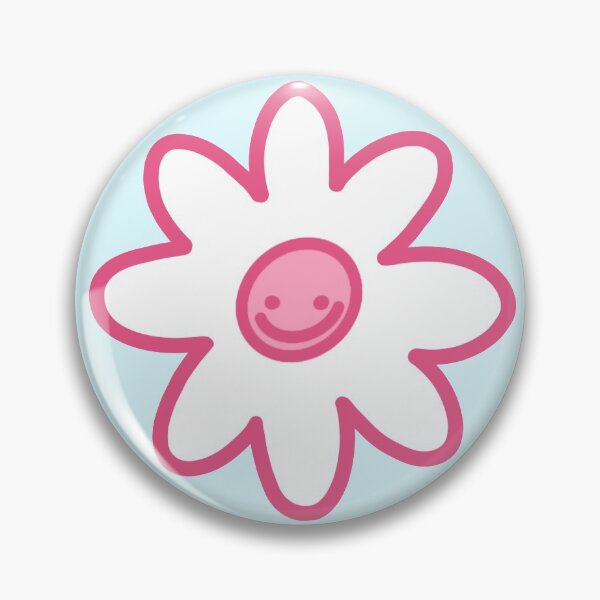 Item preview, pink happy face daisy designed and sold by prismatic paper co.