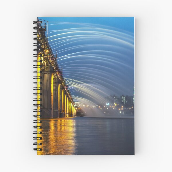 Item preview, Banpo Bridge Fountain Show at night designed and sold by aaronchoi.