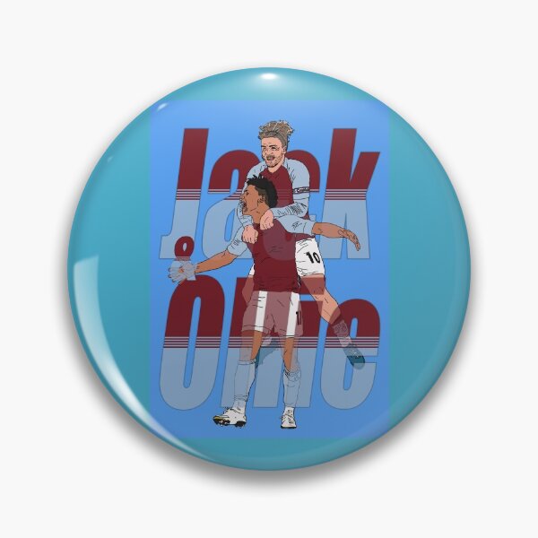 Item preview, Aston villa Jack Grealish and Ollie Watkins in celebration AVFC Print Poster designed and sold by madein1874.