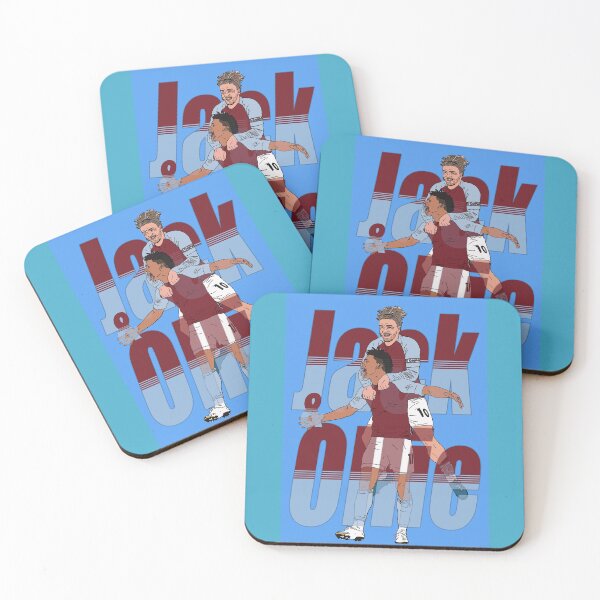 Item preview, Aston villa Jack Grealish and Ollie Watkins in celebration AVFC Print Poster designed and sold by madein1874.