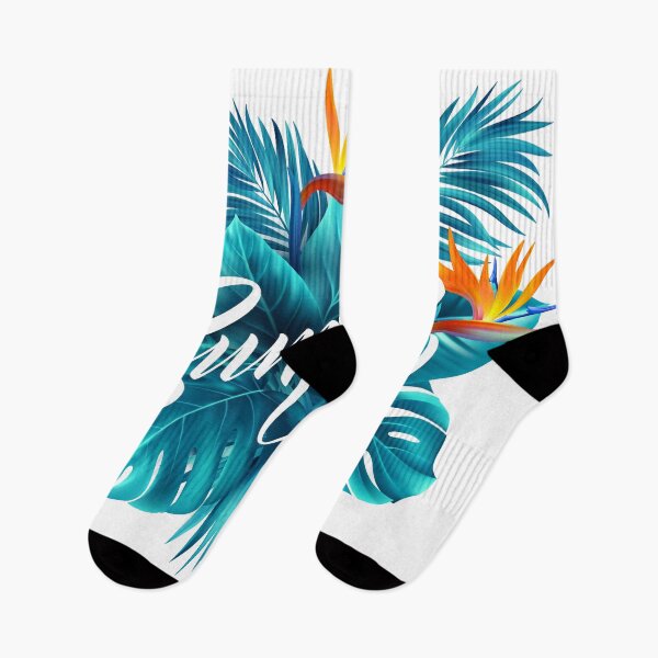 Item preview, Strelizia,  Bird of paradise flower, Tropical Palm Leaves  designed and sold by Caroodoo.