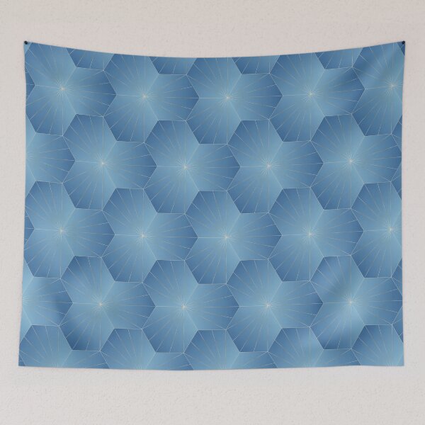 Item preview, Royal Blue Hexagonal Pattern designed and sold by CiaraPrints.