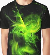 Green Flame Fractal Graphic T-Shirt