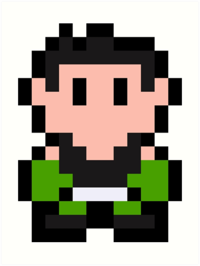 little mac pixel art templete