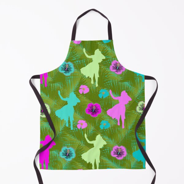 Item preview, Beautiful Hula Dancer with Flowers Pattern & Pastel Colors! - Green Background designed and sold by Apartment12.