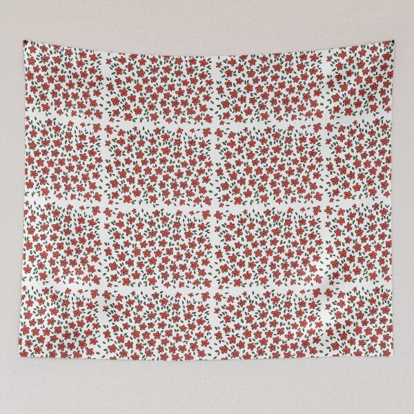 Item preview, Hand drawing red flowers designed and sold by IWOOJOO.