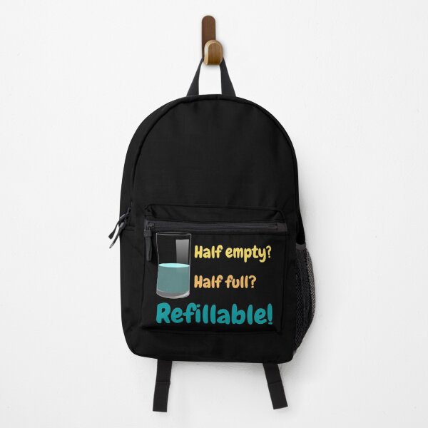 Item preview, Glass Half Empty Half Full Refillable / Motivation designed and sold by ittybittyowl.
