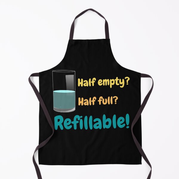 Item preview, Glass Half Empty Half Full Refillable / Motivation designed and sold by ittybittyowl.