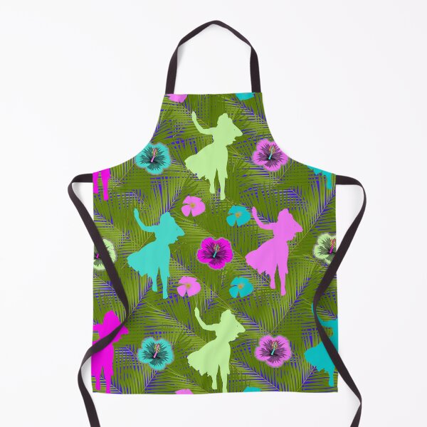 Item preview, Beautiful Hula Dancer with Flowers Pattern & Pastel Colors! - Blue Background designed and sold by Apartment12.
