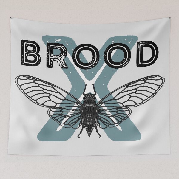 Item preview, Cicada Brood X Digital Drawing III designed and sold by ViewerEqualsPhoton.