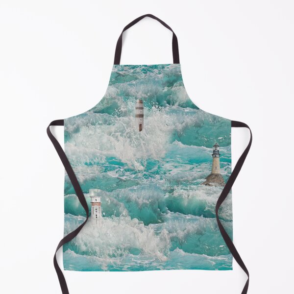 Item preview, sea, waves, foam, lighthouses, emerald, aquamarine designed and sold by Maria Mihailova.