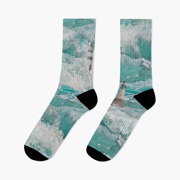 Item preview, sea, waves, foam, lighthouses, emerald, aquamarine designed and sold by Maria Mihailova.