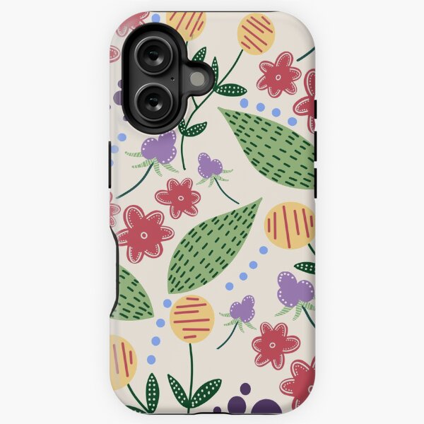 Item preview, Floral folk art flowers print designed and sold by Cedarrue.