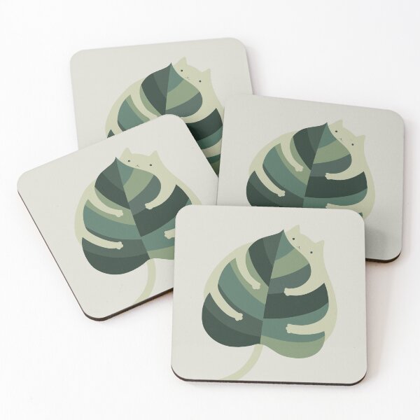 Item preview, Cat and Plant 1: Monstera Cat Hug designed and sold by ilovedoodle.