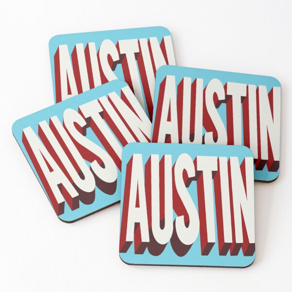 Artikelvorschau, Blaues Austin-Logo entworfen und verkauft von merchbykatieliz.