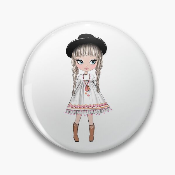Item preview, Boho style cute doll girly illustration 2 designed and sold by Lalanacliparts.
