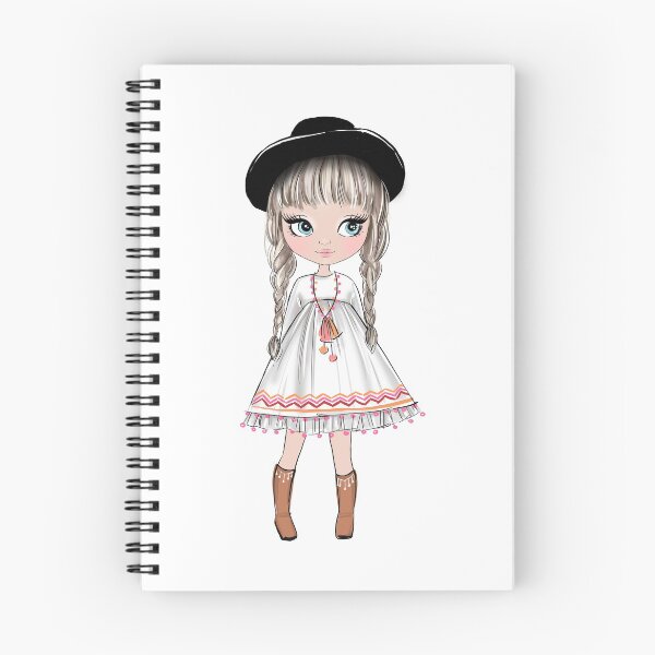Item preview, Boho style cute doll girly illustration 2 designed and sold by Lalanacliparts.