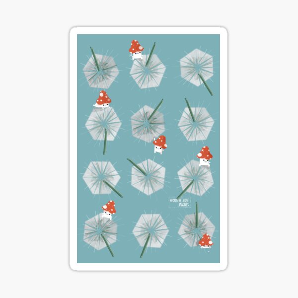 Item preview, Mushrooms on dandelion seeds designed and sold by kaylenerose.