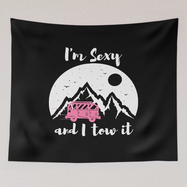 Item preview, I'm Sexy and I tow it, Funny Vintage RV Camper Trailer, Camping Funny, Gift Tee, Funny Vintage designed and sold by IMAD BI.