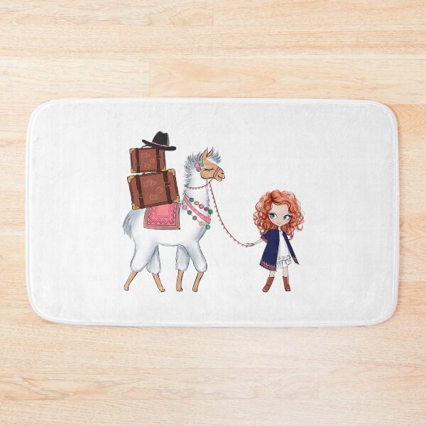 Item preview, Boho style cute girl with llama girly illustration 1 designed and sold by Lalanacliparts.