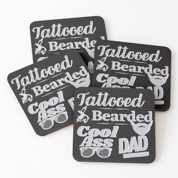 Item preview, Tattooed, Bearded, Cool Ass Dad designed and sold by dmbdana.