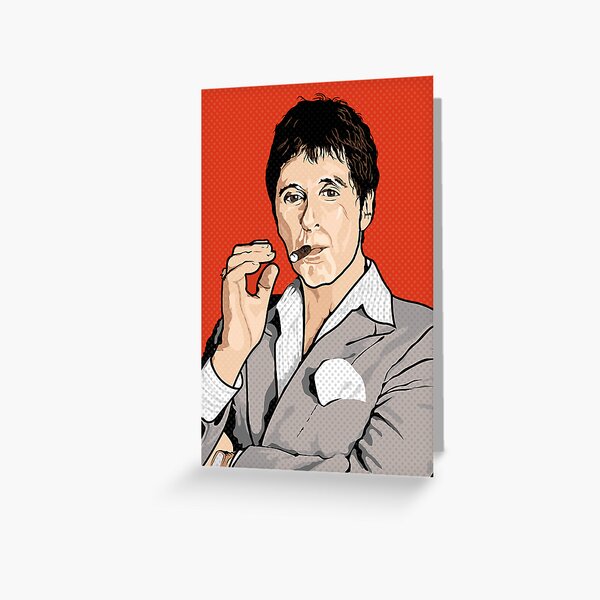 Al Pacino Scarface Pop Art Greeting Card