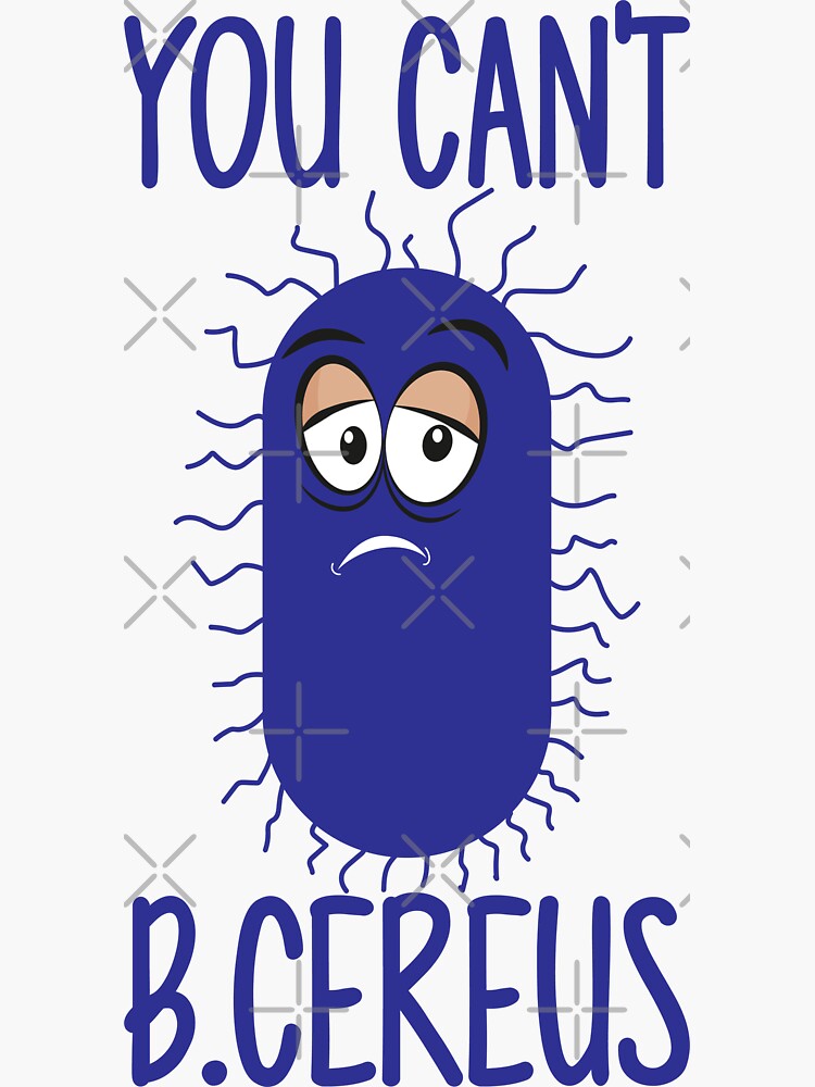 " You Can’t B.Cereus Funny Bacteria " Sticker For Sale By Elhon | Redbubble