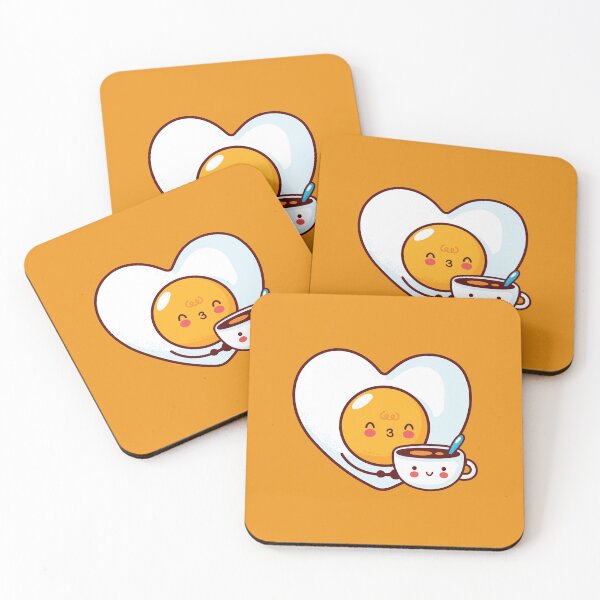 Item preview, Coffee and Egg Love. Heart Kawaii Cute designed and sold by MagicStrawberry.