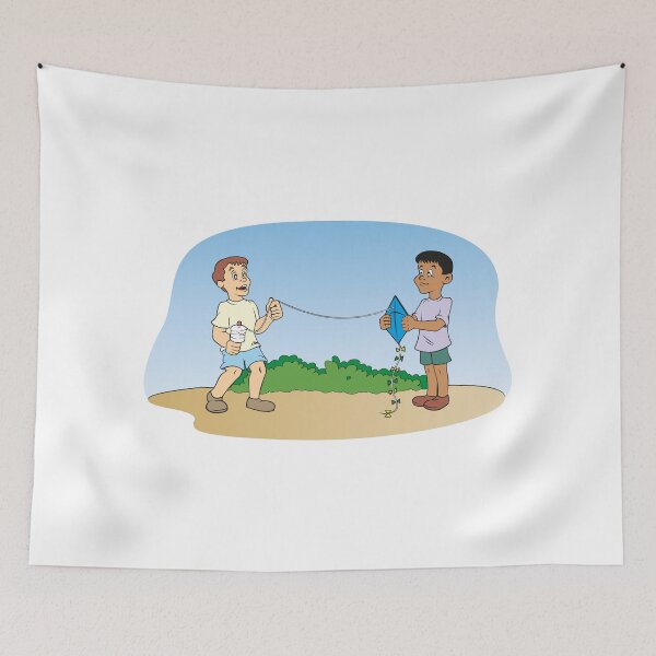 Item preview, Children playing kite outdoors in the park. Ideal for educational materials designed and sold by LucianoCosmo.
