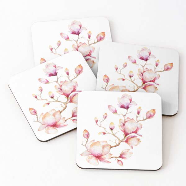 Item preview, Beautiful watercolor pink magnolia designed and sold by IoanaHraball.