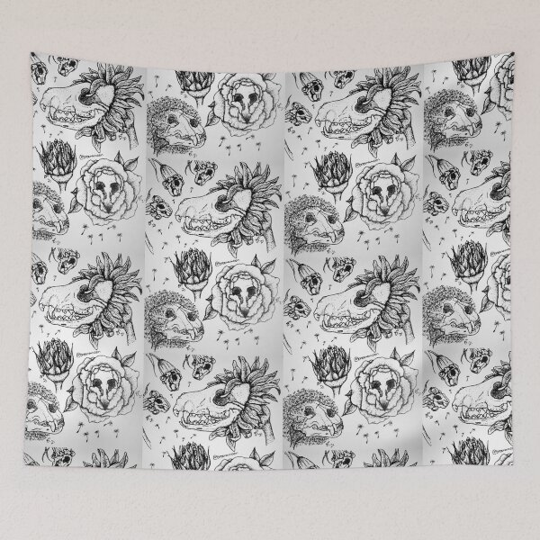 Item preview, Skull Flower Whimsical Sketches designed and sold by BreenaMoon.