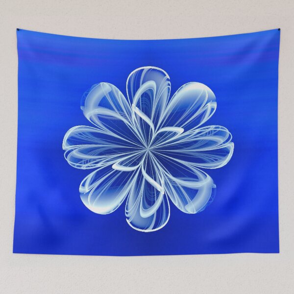 Item preview, White Bloom on Blue designed and sold by charmarose.