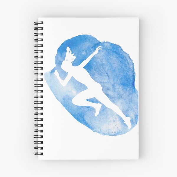 Item preview, Acuarela de niña corriendo azul designed and sold by RaquelDeneth.