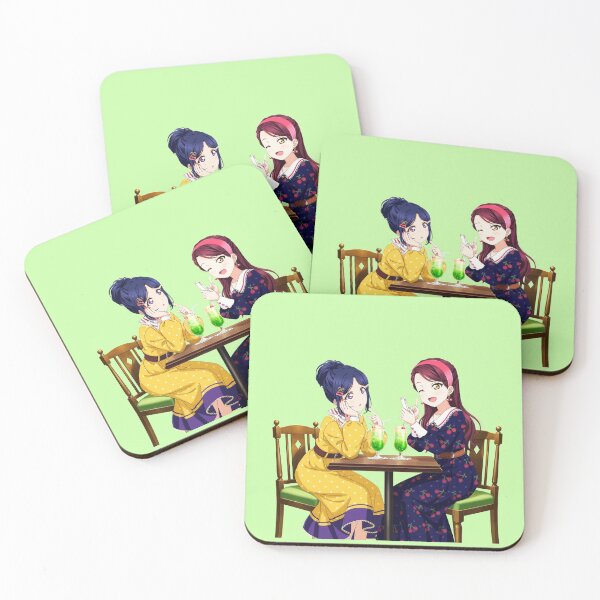 Item preview, riko sakurauchi and kanan matsuura ~retro coffeeshop~ designed and sold by celestialuden1.