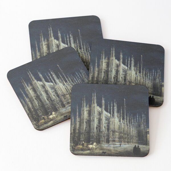 Item preview, Notturno di Piazza del Duomo a Milano, by Angelo Inganni designed and sold by JustContemplate.