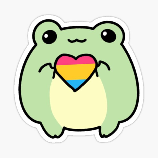 Pride Frogs: Drapeau pansexuel Sticker