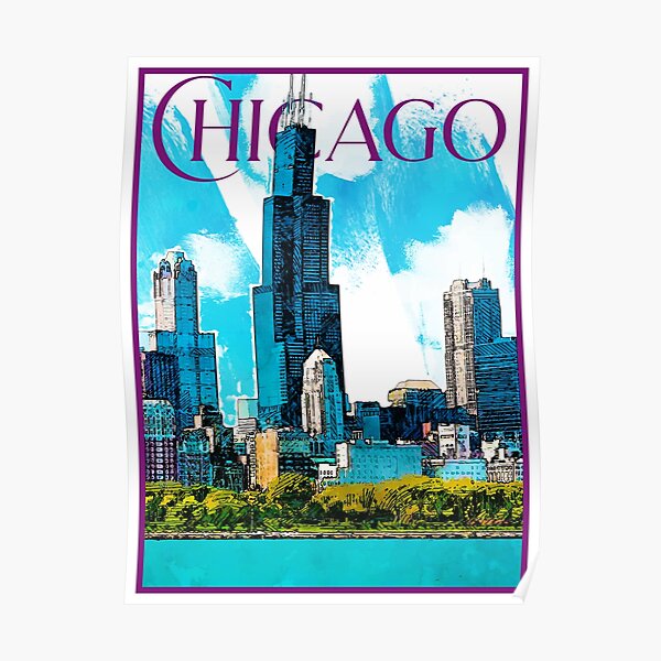 Chicago Travel Poster Poster