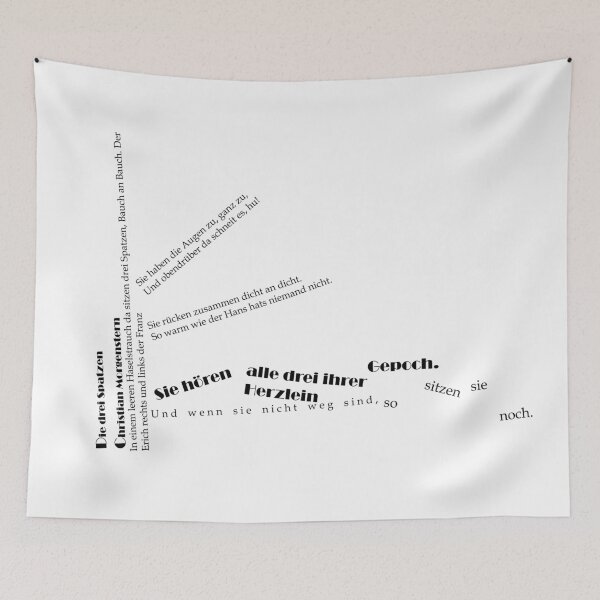 Item preview, Die Drei Spatzen - Children's poem by Christian Morgenstern x Font Play Typography - Three Little Sparrows Nursery Rhyme German Literature Poem designed and sold by sthNnth.