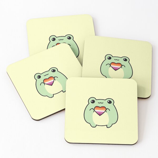 Item preview, Pride Frogs: Lesbian Flag designed and sold by Things by Rae.
