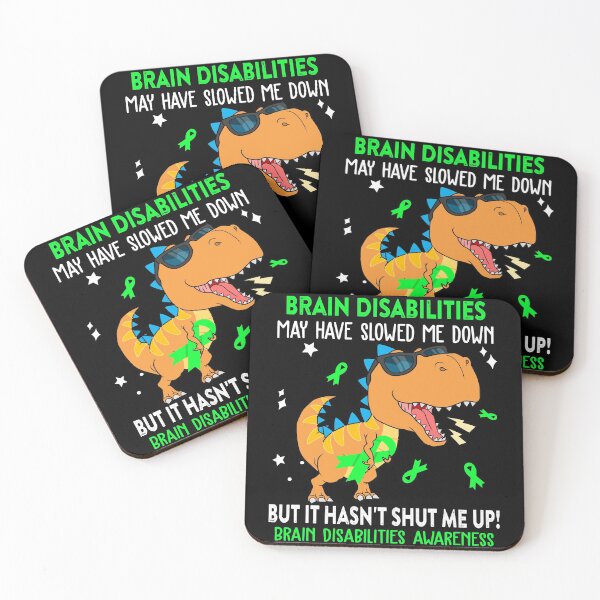 Item preview, Brain Disabilities Awareness Dinosaur Lover Brain Disabilities Warrior Gift designed and sold by Sabfit.
