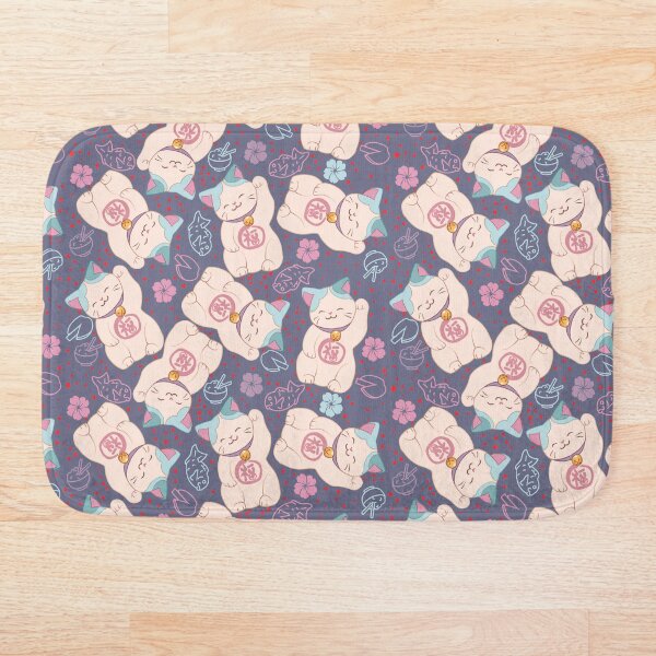 Item preview, Lucky Neko on Purple designed and sold by Cass Noel Studio.