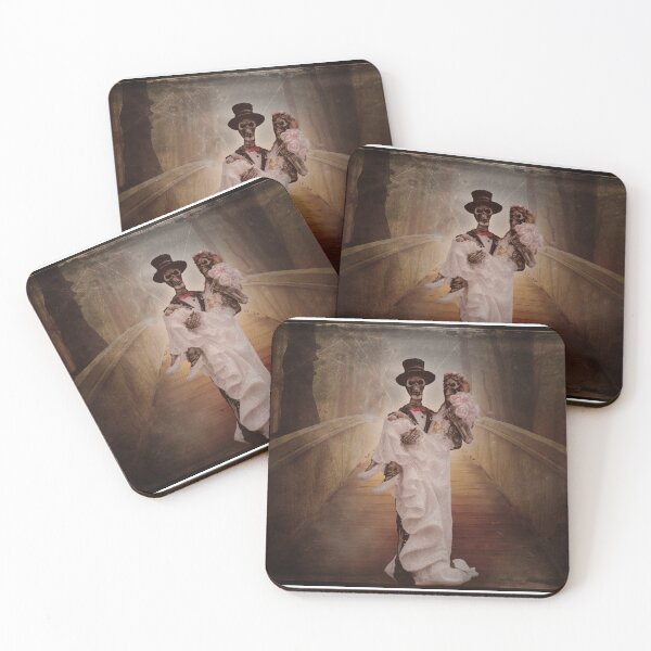 Item preview, Skeleton Lovers Wedding x Skeleton Bride and Groom Poster Design. designed and sold by Sofia Jackson.
