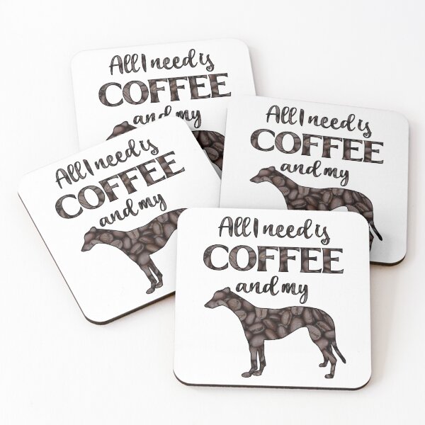 Artikelvorschau, Ich brauche nur Kaffee und meinen Windhund im Stehen entworfen und verkauft von GreytGraphicals.