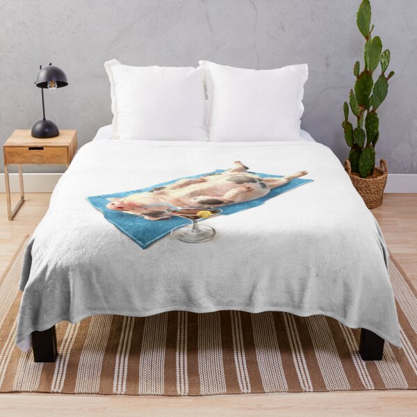 Item preview, Lazy Pig - blue towel designed and sold by MerchActually.